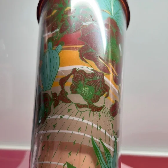 Starbucks Floral Tumbler with Straw - Picture 5 of 5